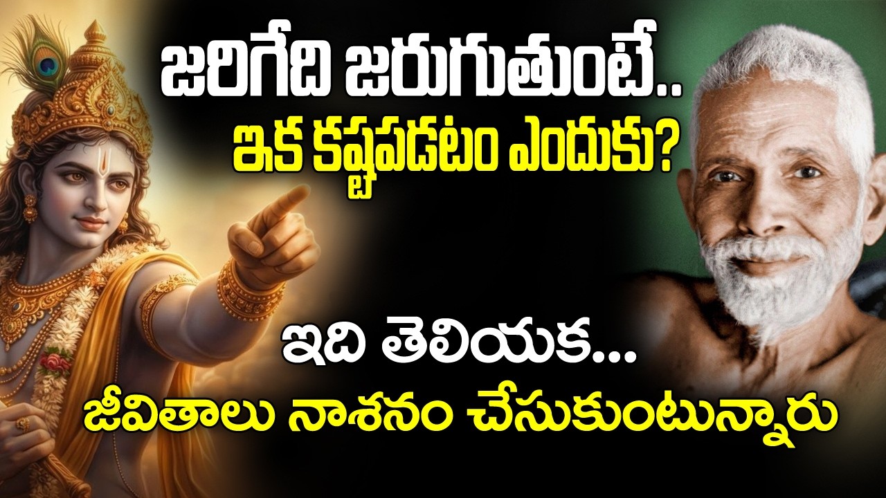 జరగాల్సిందే  జరుగుతుంటే.. ఇక మనం కష్టపడటం ఎందుకు? | Sri Krishna vs Sri Ramana Maharshi