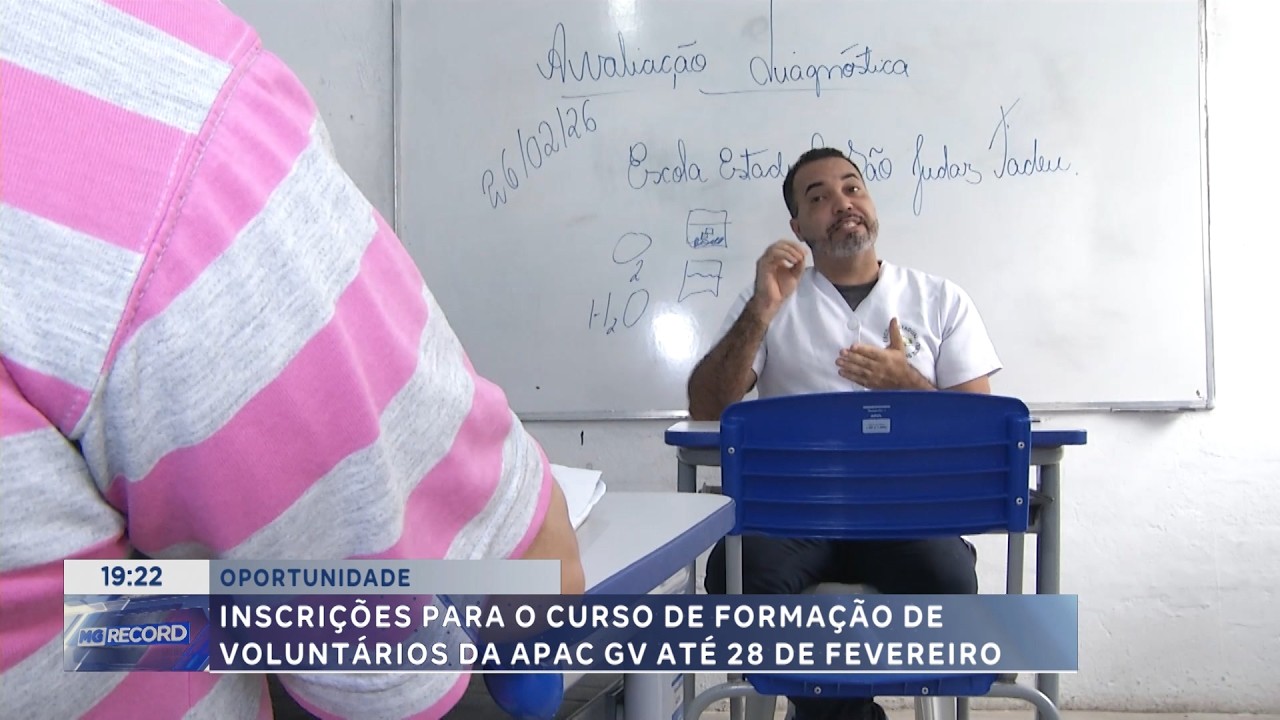 Oportunidade: Inscrições para voluntários da APAC GV até 28/02