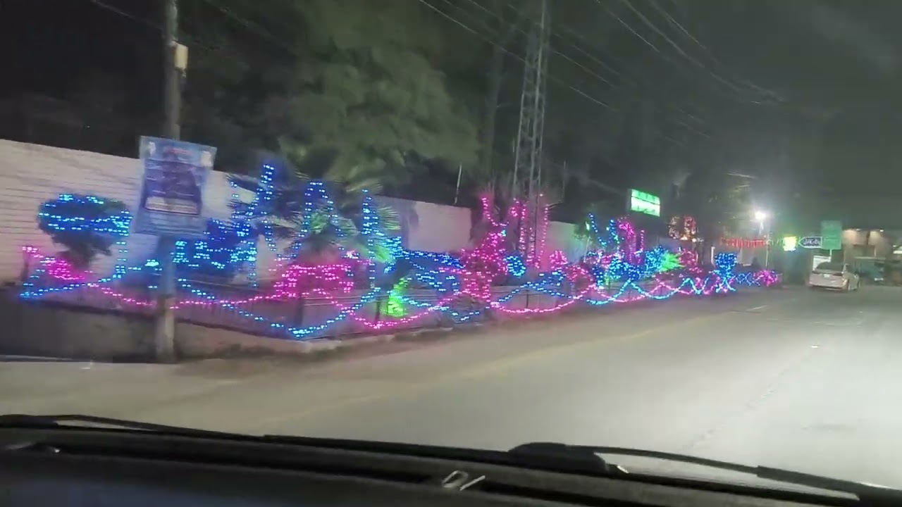 Civil lines Jhelum night view 