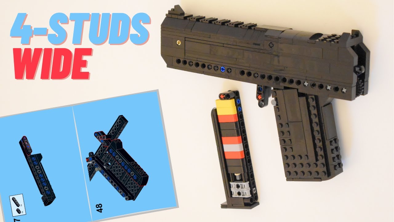 Working LEGO 4-stud Pistol + Free Instructions