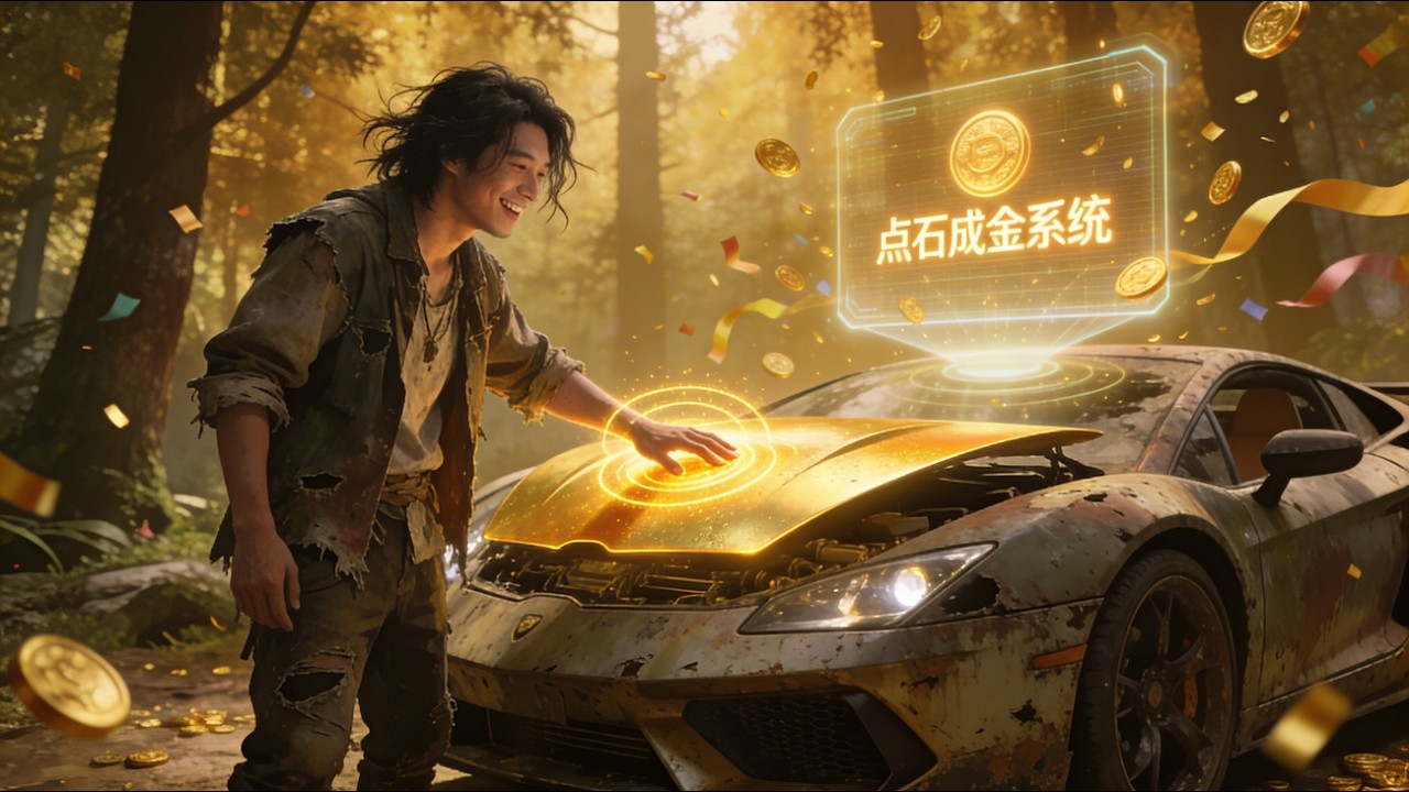【完結】🔥 破石頭摸一下就變金子？窮小子用點石成金術致富！ ！ ！