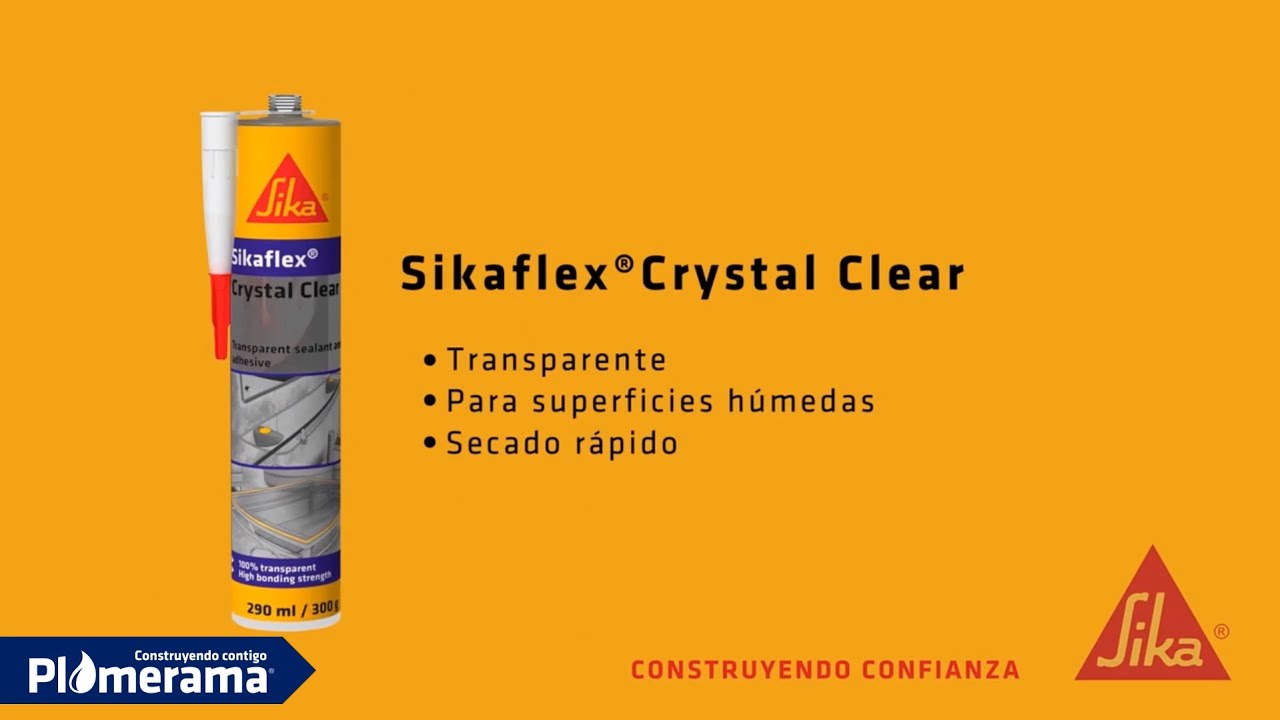 Plomerama | Sella y pega bien superficies de cristal con Sikaflex Crystal Clear