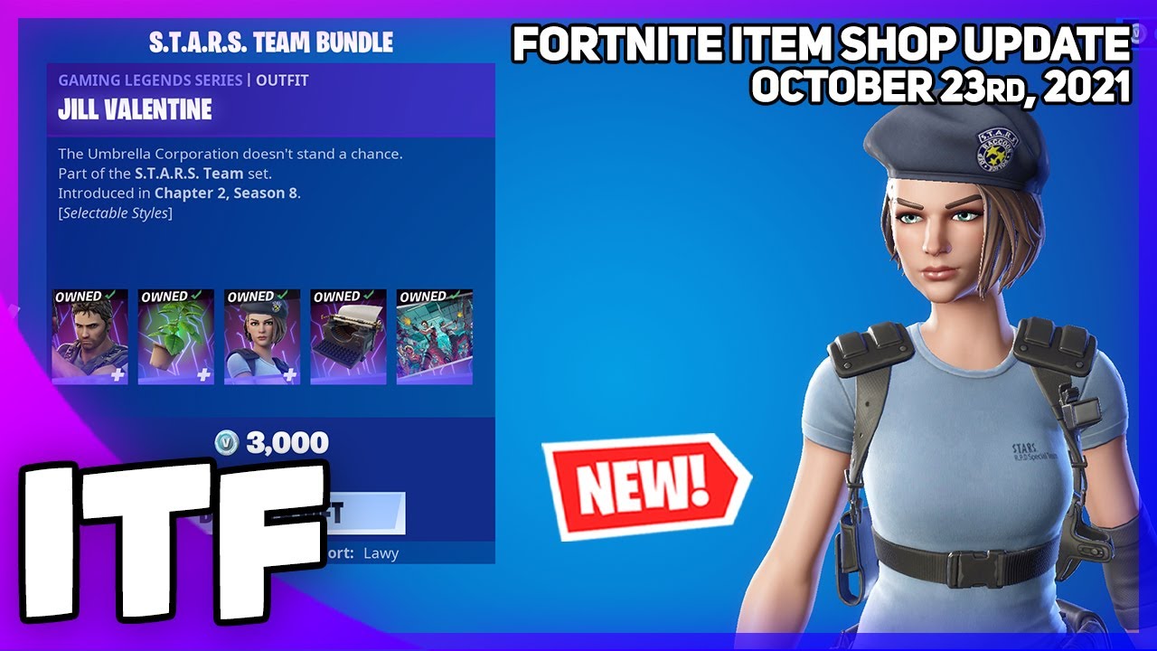 Fortnite Item Shop *NEW* RESIDENT EVIL COLLAB SETS! [October 23rd, 2021] (Fortnite Battle Royale)