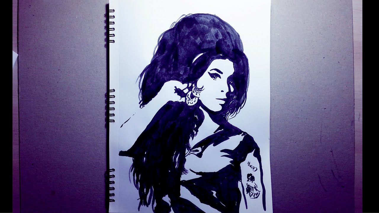 How to draw Amy Winehouse