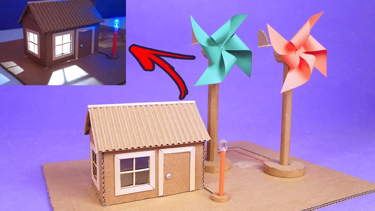 INCREÍBLE MAQUETA DE MINI GENERADOR EÓLICO CON CATA VENTO PARA LA ESCUELA