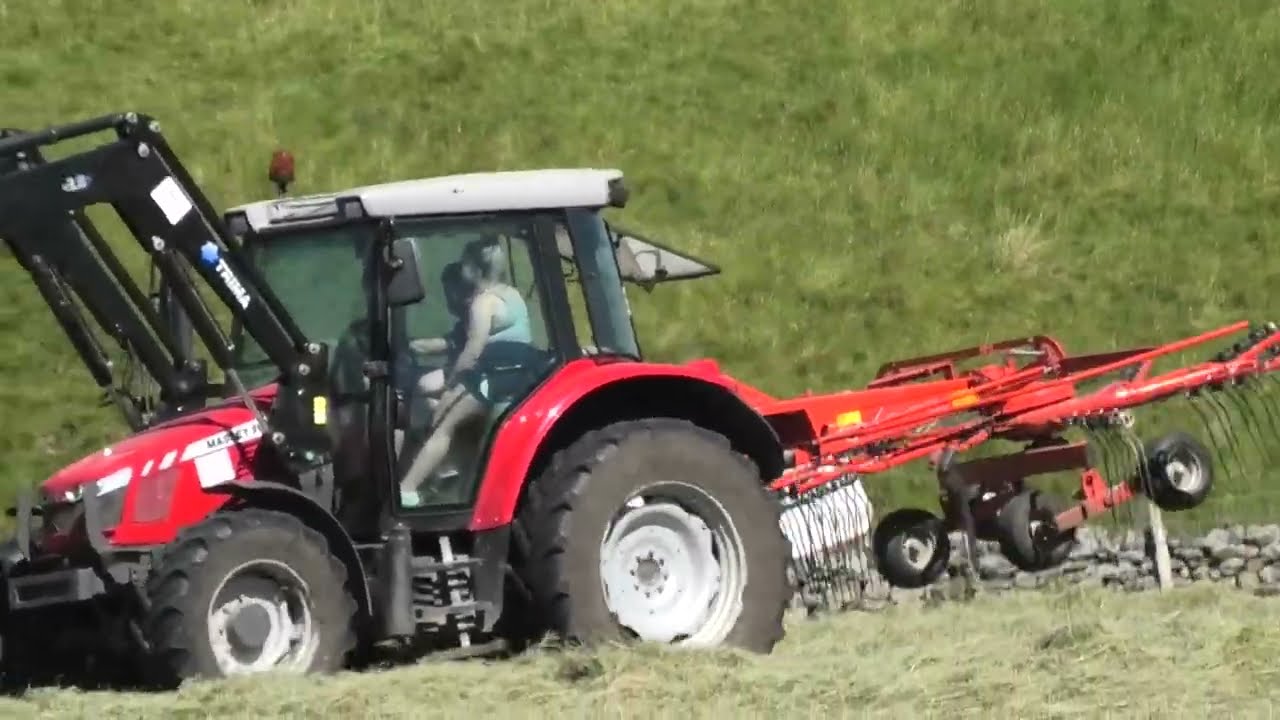 The Yorkshire Dales, farmers making hay while the sun shines