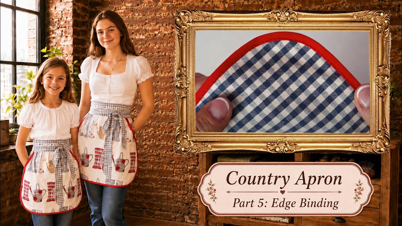 Half Apron | Binding the Edges | Sew-a-Long | Free Sewing Pattern | Part 4 | Frocks & Frolics