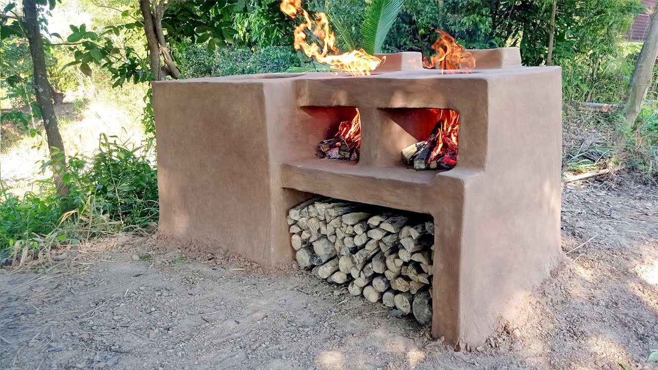 Making a wood stove and oven from mud | ปั้นเตาดินครั้งแรก สวยเกินคาด ใช้งานได้จริง
