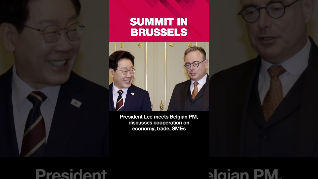 President Lee meets Belgian leader for key cooperation talks; meeting with EU leaders scheduled