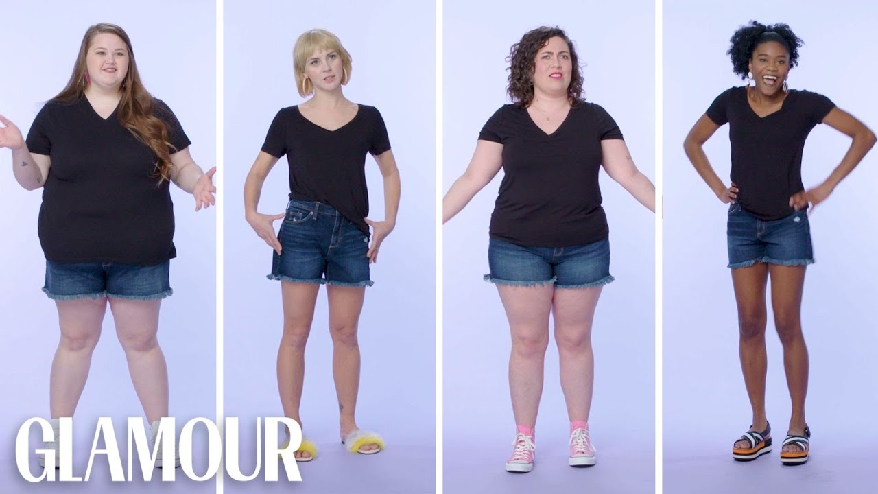 Women Sizes 0 Through 26 Try on the Same Pair of Jean Shorts | Glamour