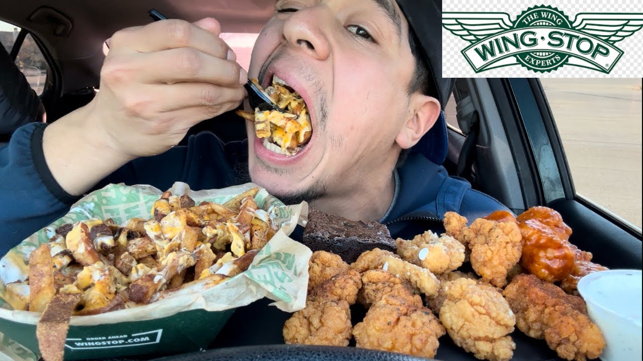 Крылышки без костей Wingstop + картофель фри Voodoo Mukbang