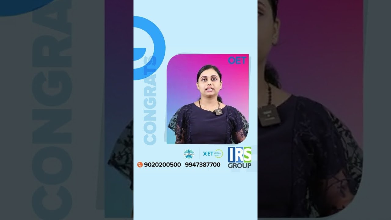 OET Winner Sona Talks About OET Reading Practice at IRS