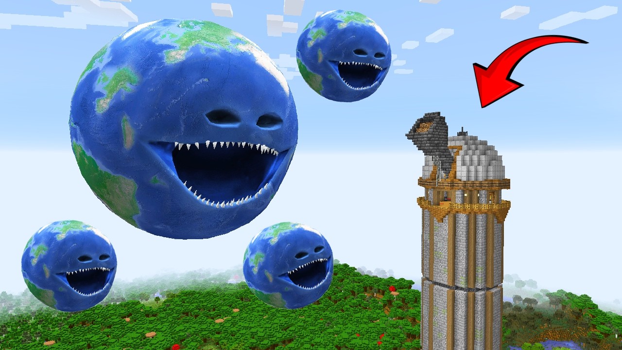 i Found THE EARTH ARRIVAL 😱 in Minecraft | Minecraft Lunar Moon |