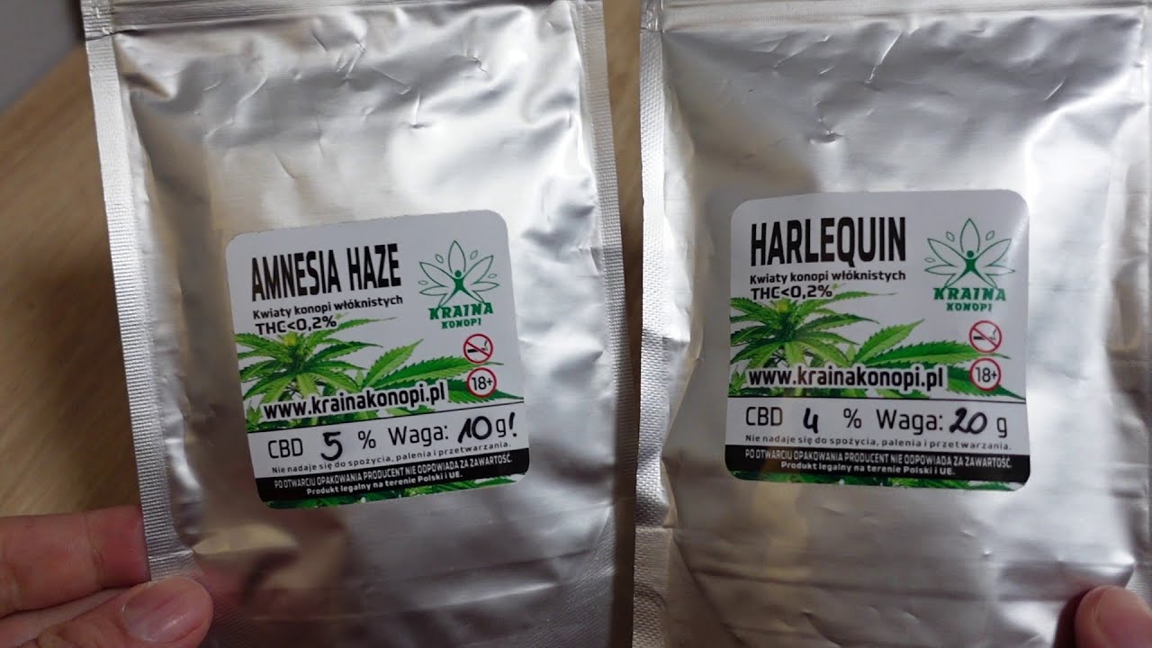 Zakupy z krainakonopi.pl - 10 G CBD Amnesia Haze Small Buds, 20 G  CBD Harlequin