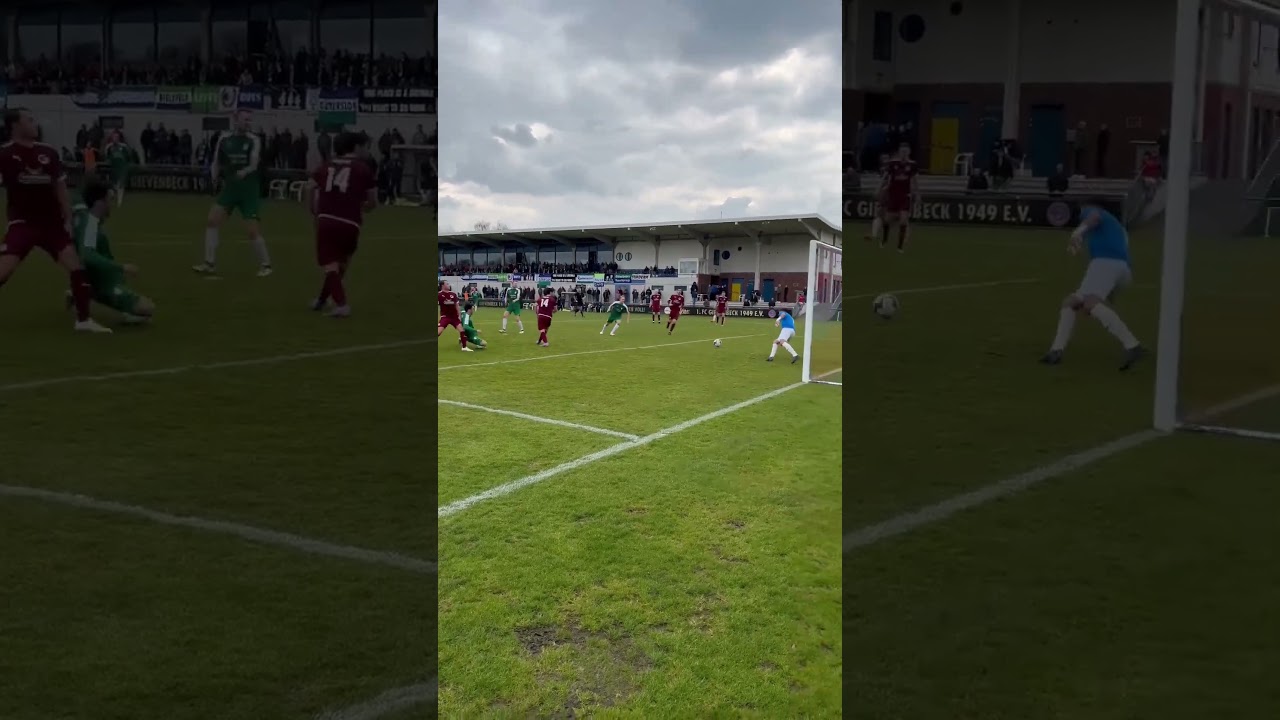 Toooooooor! Der FC G&uuml;tersloh trifft in der Nachspielzeit zum 1:0 beim 1. FC Gievenbeck