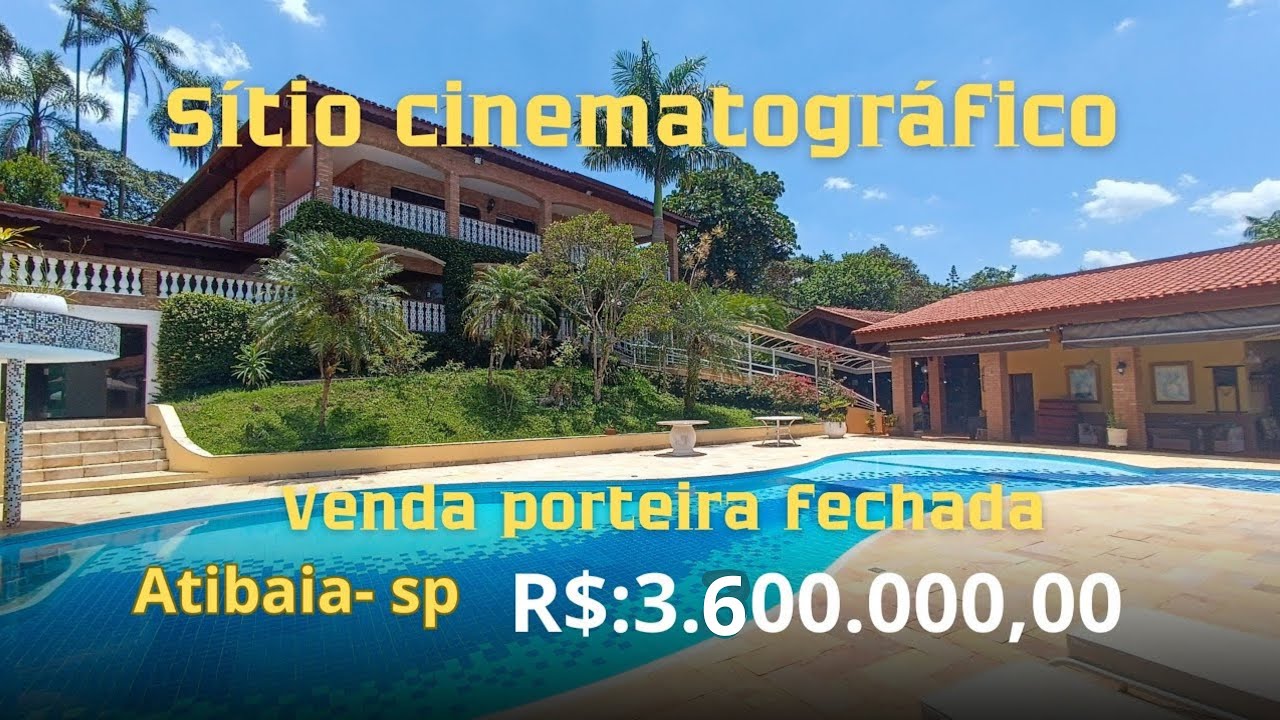 sítio cinematográfico com lago, a venda em Atibaia SP, 20 mil m² porteira fechada (disponível 02/25)