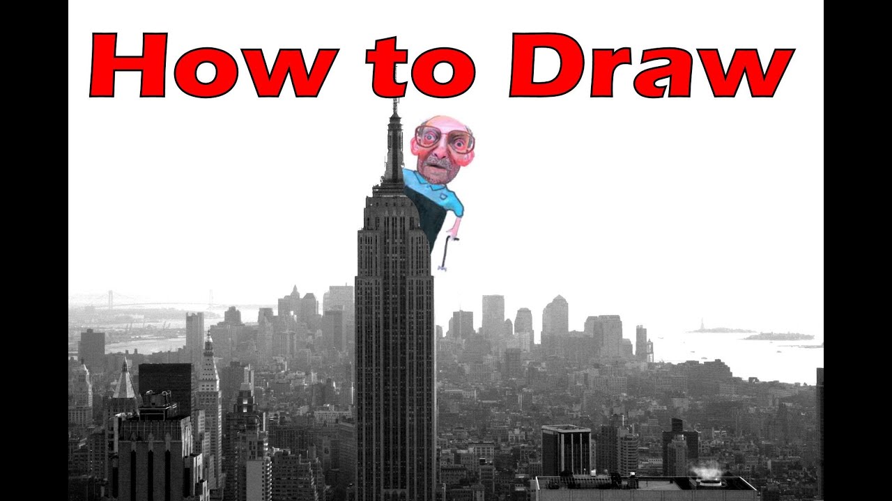 How to Draw the Empire State Building Step by Step / New York Skyline / Atmospheric Perspective