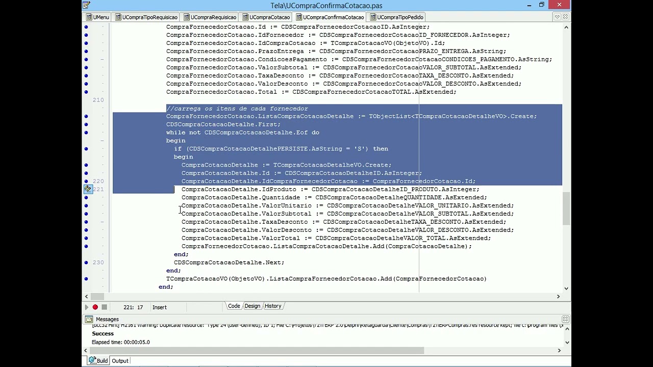 T2Ti ERP 2.0 - Delphi - Gestão de Compras - Videoaula  08 - Confirma Cotação