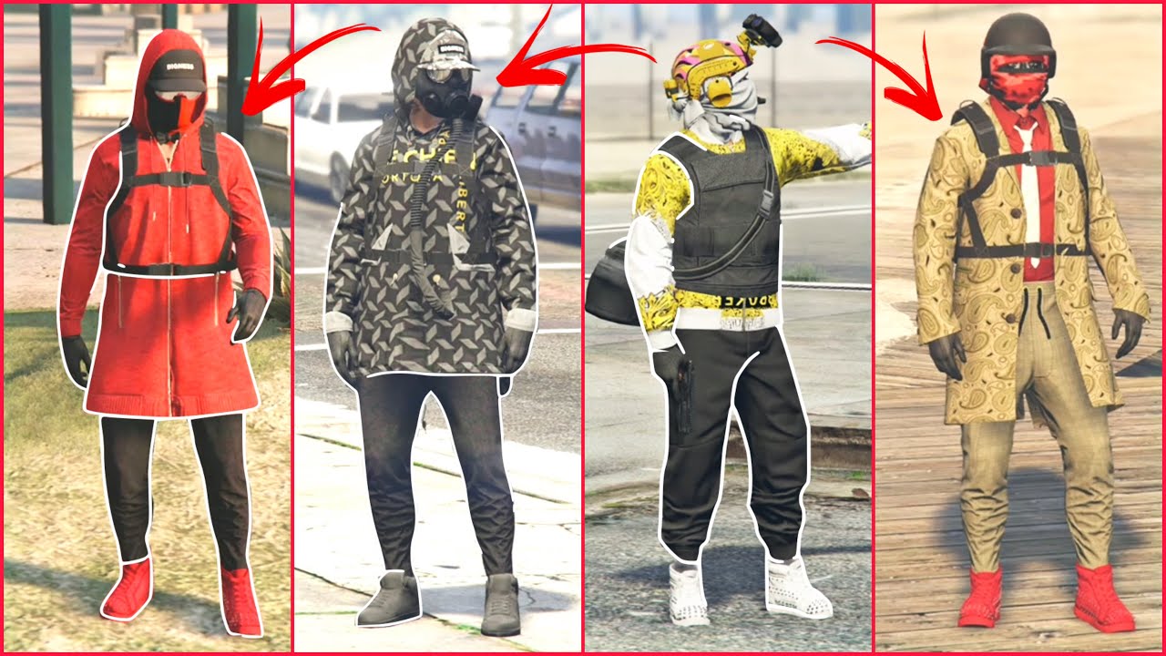 GTA 5 Online *4 Simple & Easy asf* Tryhard/Rng Outfits Using Clothing Glitches NOT MODDED OUTFITS
