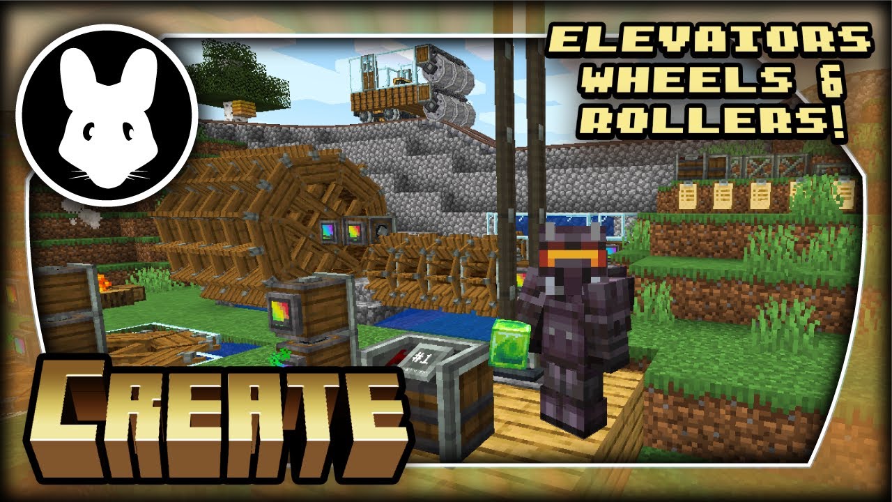 Create: Elevators, Wheels, 'n Rollers! Bit-By-Bit Minecraft mod