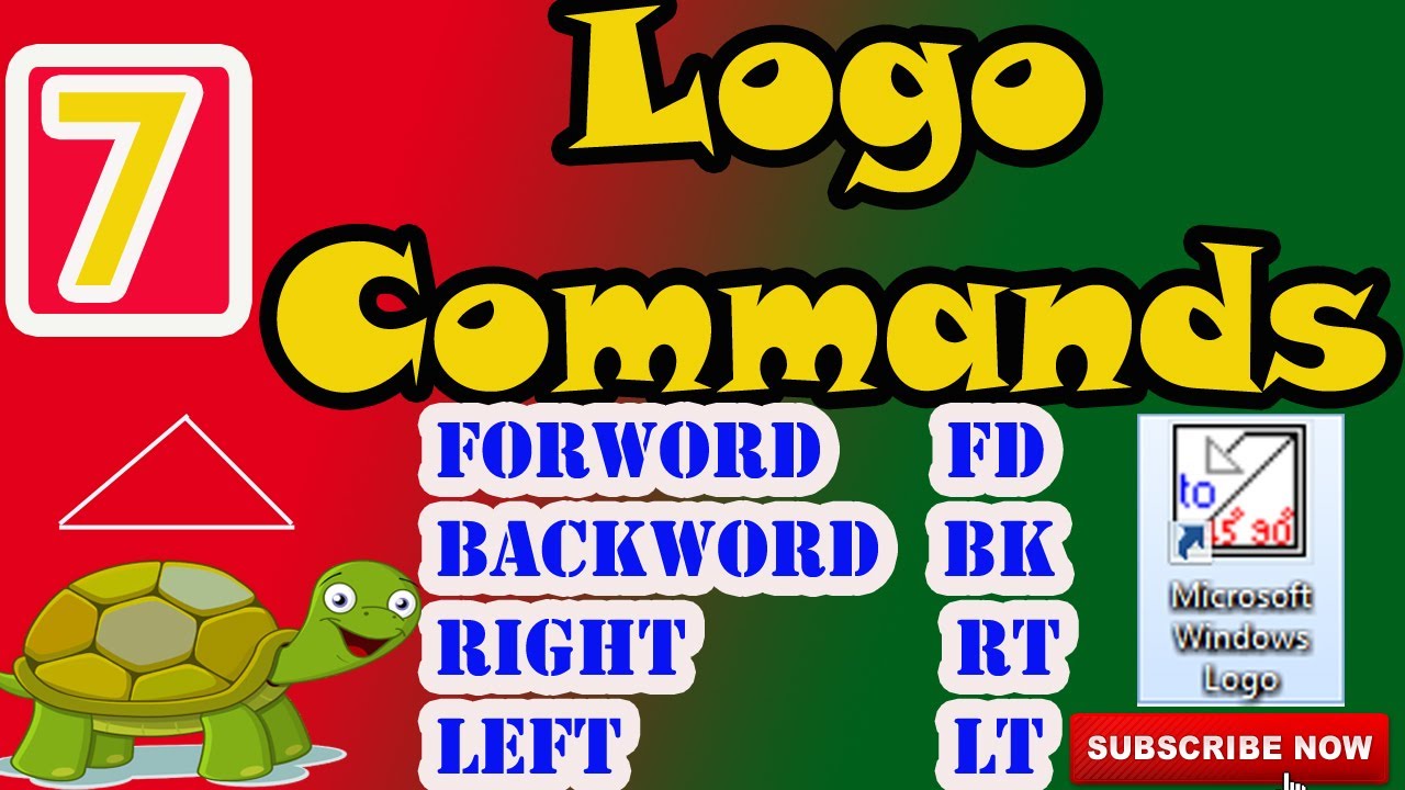 Logo Commands | Class 3 computer Chapter 7 | Computer Logo Commands