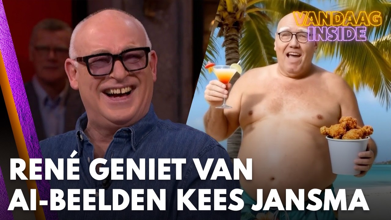 René van der Gijp geniet van heerlijke AI-beelden van Kees Jansma op Curaçao | VANDAAG INSIDE