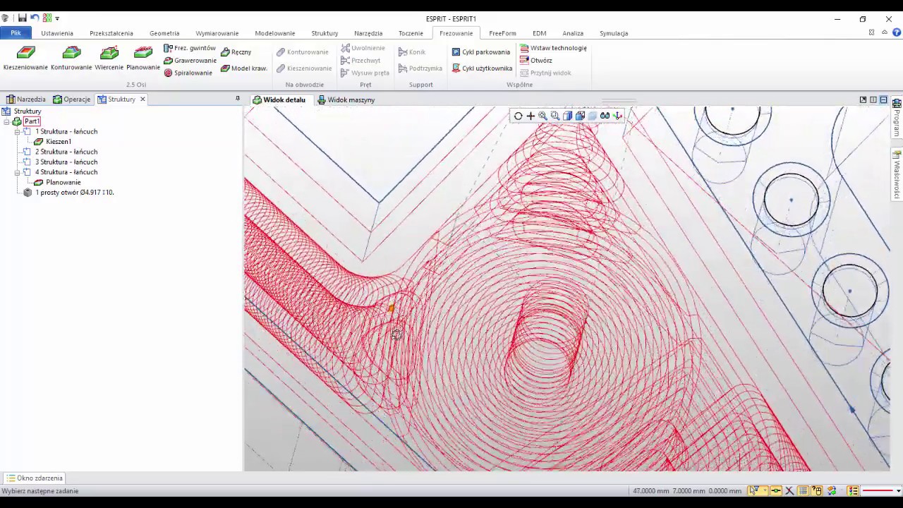Esprit CAM tutorial- Lekcja 4 praca na rysunku 2D