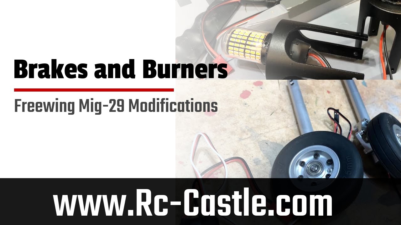 Amazing Brakes, Center Burners and Steering Nose Gyro for the Freewing Mig-29 and other EDF's
