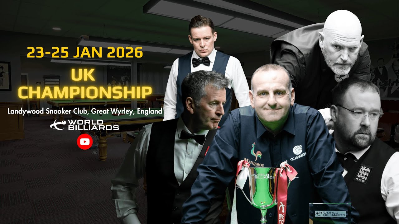 Watch Live: Day Three 2026 UK Championship | Great Wyrley, ENG | World Billiards