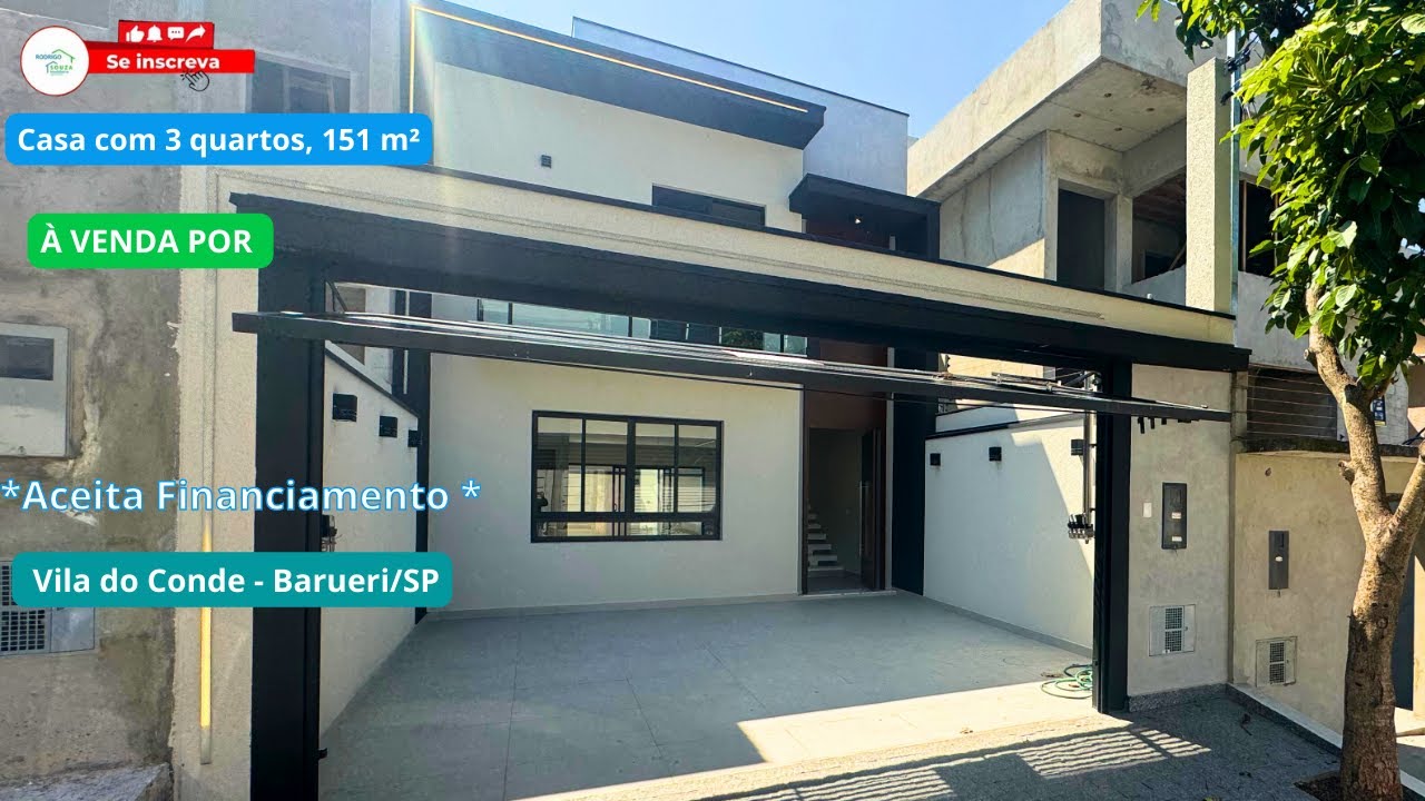 Exclusividade e Sofisticação! Casa de Alto Padrão – 151m² em Barueri/SP!
