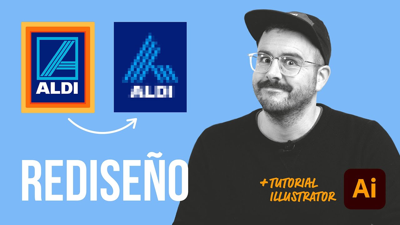 Rediseñando el logo de ALDI 🇩🇪 de 1983 en Adobe Illustrator (Tutorial diseño logo)