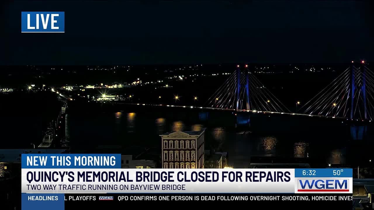 Quincy’s Memorial Bridge closed for repairs