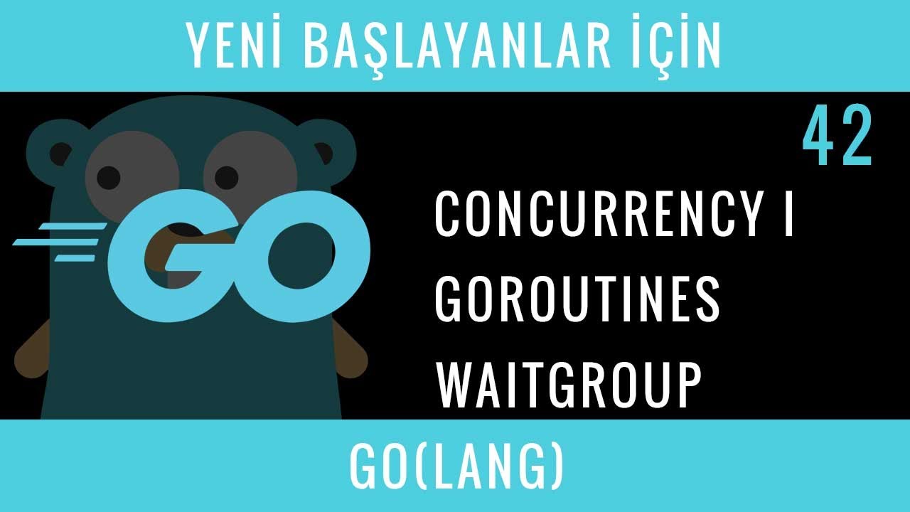 Yeni Başlayanlar İçin GO(LANG) : 42 : Concurrency I, Goroutines, WaitGroup