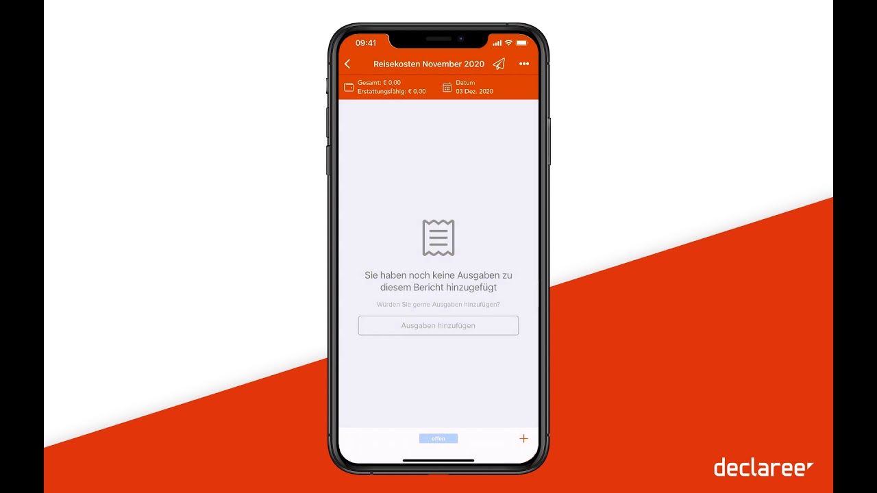 Declaree - Bericht erstellen (Mobile)
