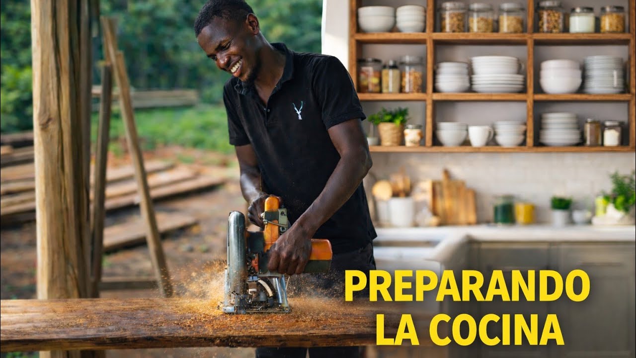 PREPARANDO LA COCINA AFRICANA — CONSTRUYENDO ESTANTERÍAS SIMPLES (PARTE 1)
