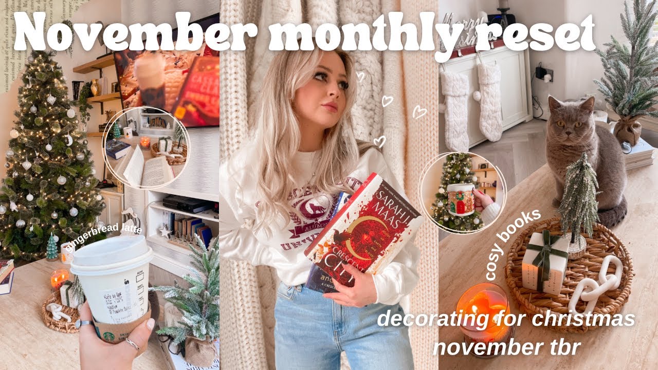 Ежемесячный сброс за ноябрь✨| Украшаем к Рождеству + ноябрь, tbr! ⛸️🌲🦌❄️