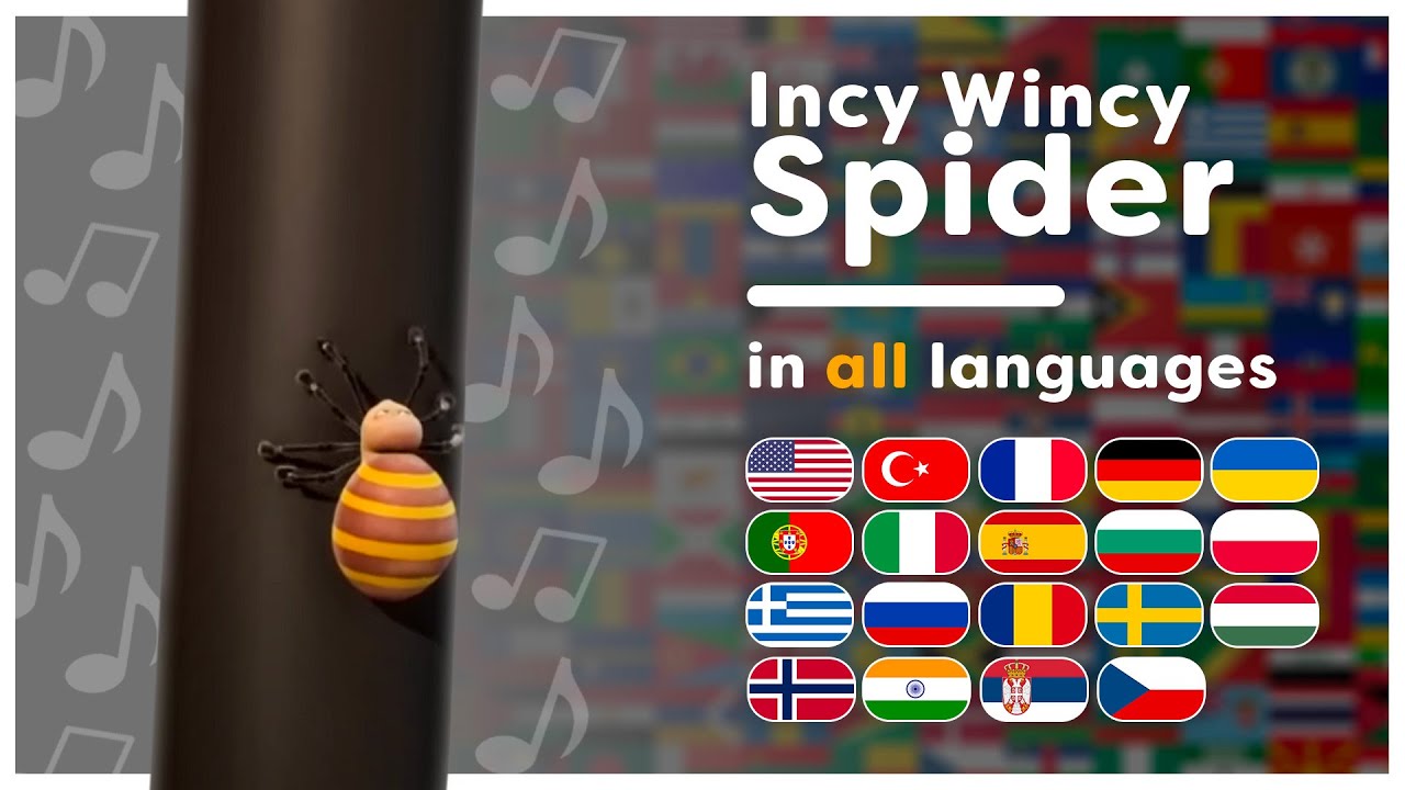 Incy Wincy Spider! | Multilanguage Song! | Classic Nursery Rhymes | Hey Kids Worldwide