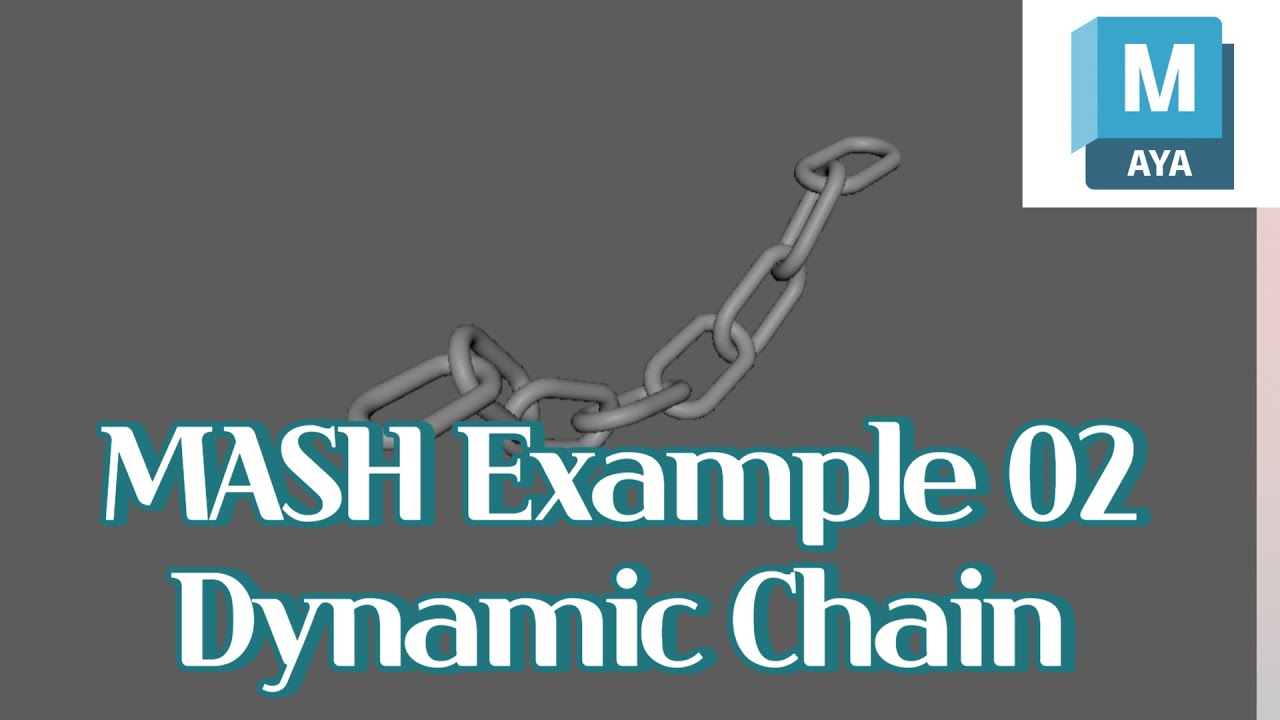 Maya MASH Example 따라해보기 02 Dynamic Chain