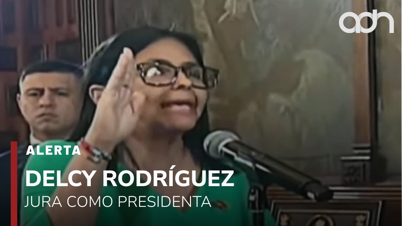 🚨¡Última Hora! Delcy Rodríguez jura como presidenta de Venezuela por la Asamblea Nacional