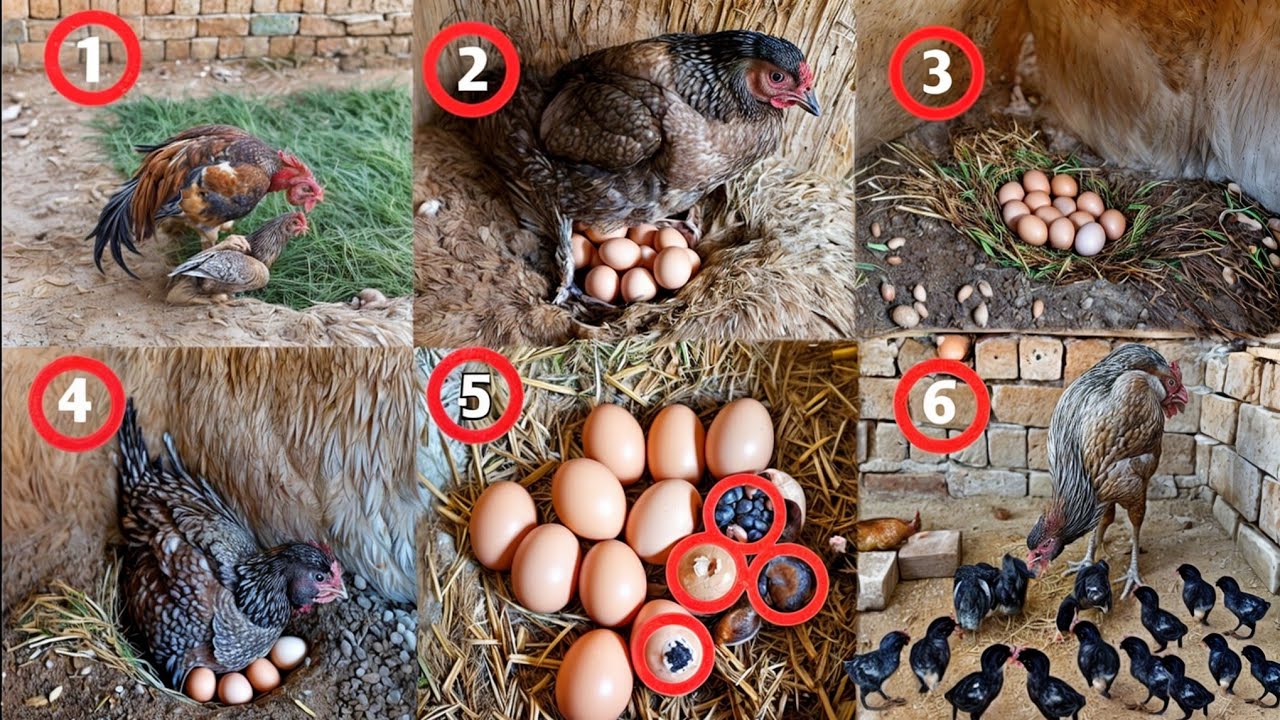 The hen laid 13 eggs, all of them hatched black || See how the hen laid the eggs || Villager Aseel