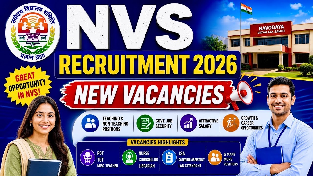 NVS Recruitment 2026: Teaching vs Non Teaching Positions