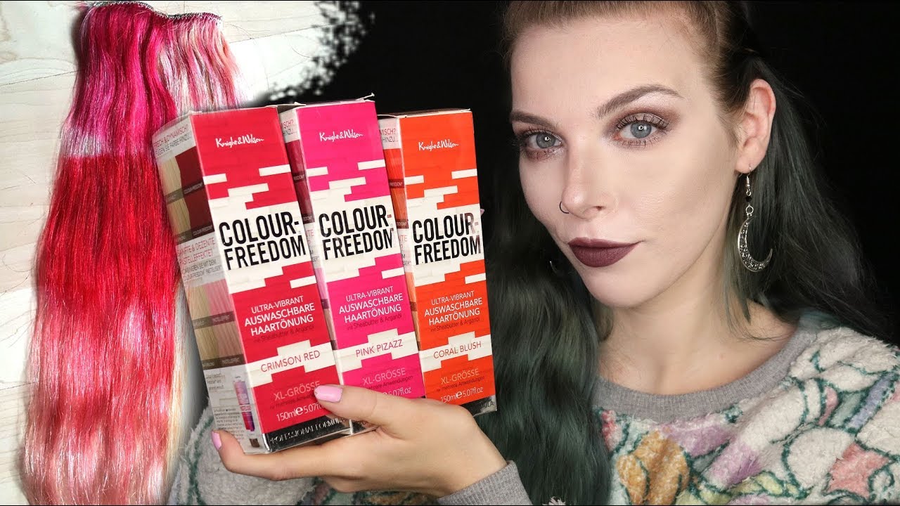 COLOUR FREEDOM TÖNUNG: Pink Pizazz, Crimson Red & Coral Blush - Haltbarkeit, Auswaschen, Infos