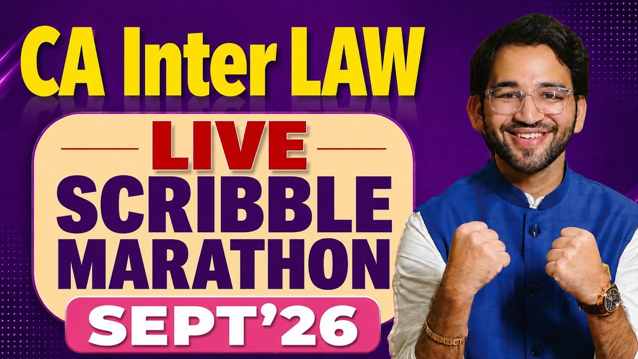 LIVE Exam Day Marathon - Sept'26 | CA Inter | ICAI | CA Shubham Singhal