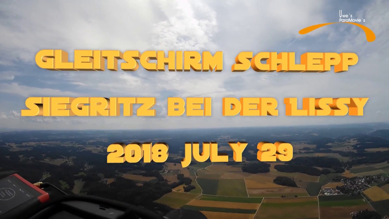 Windenschlepp Gleitschirm Siegritz, 2018 july 29
