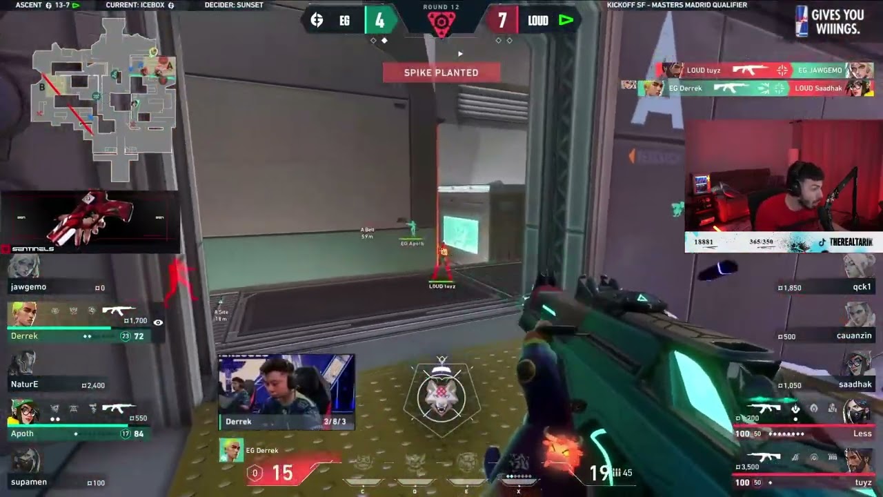 Tarik reacts to Loud Less's 1v2 Clutch against EG