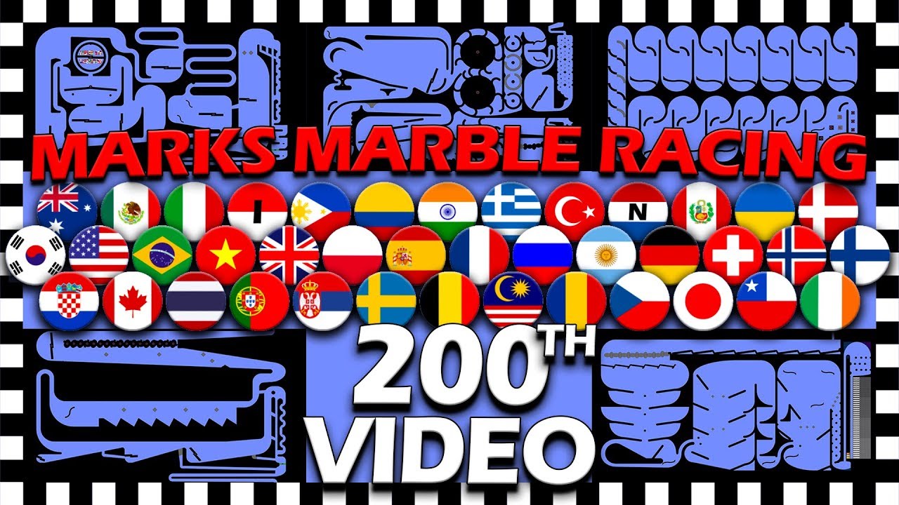 Amazing Marble Race Algodoo - My 200th Video Special