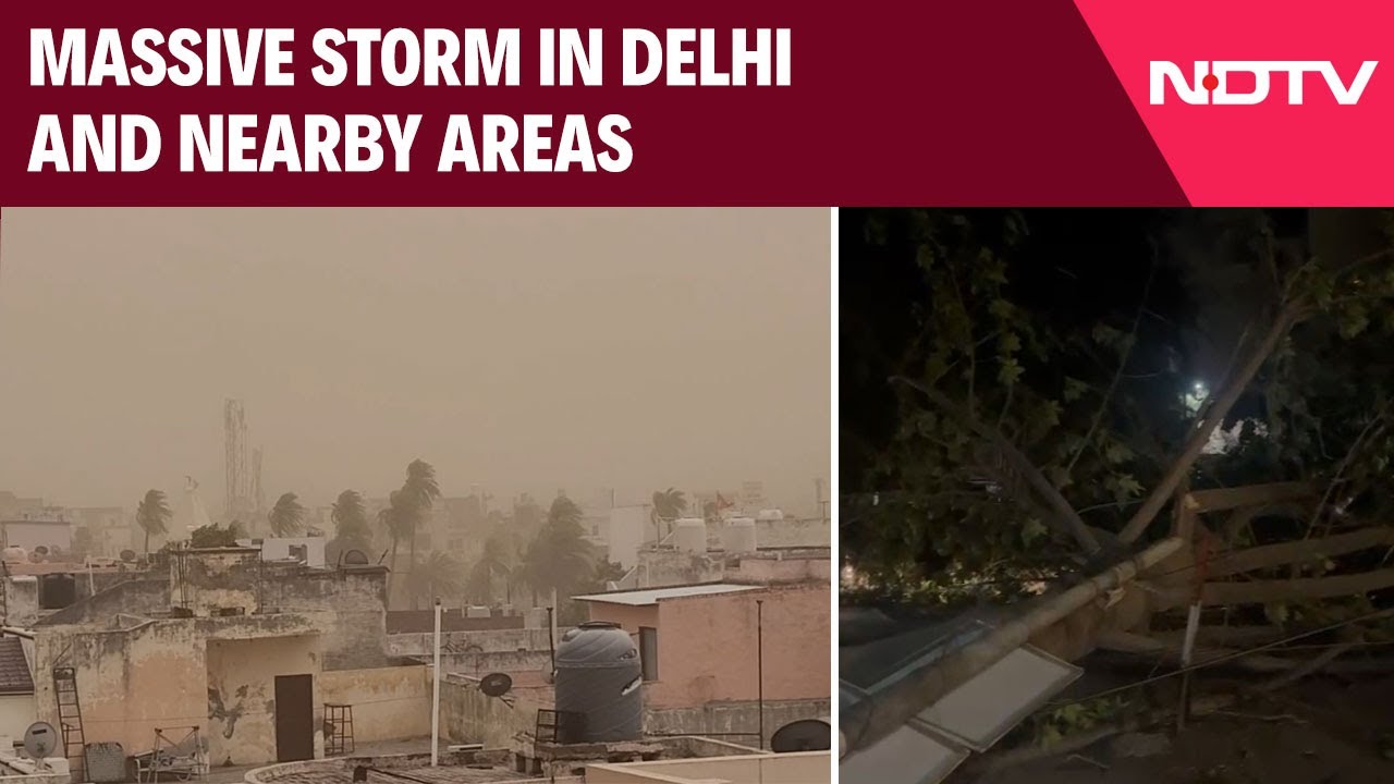 Delhi Rain Today | Massive Storm In Delhi And Nearby Areas, Power Cuts Reported