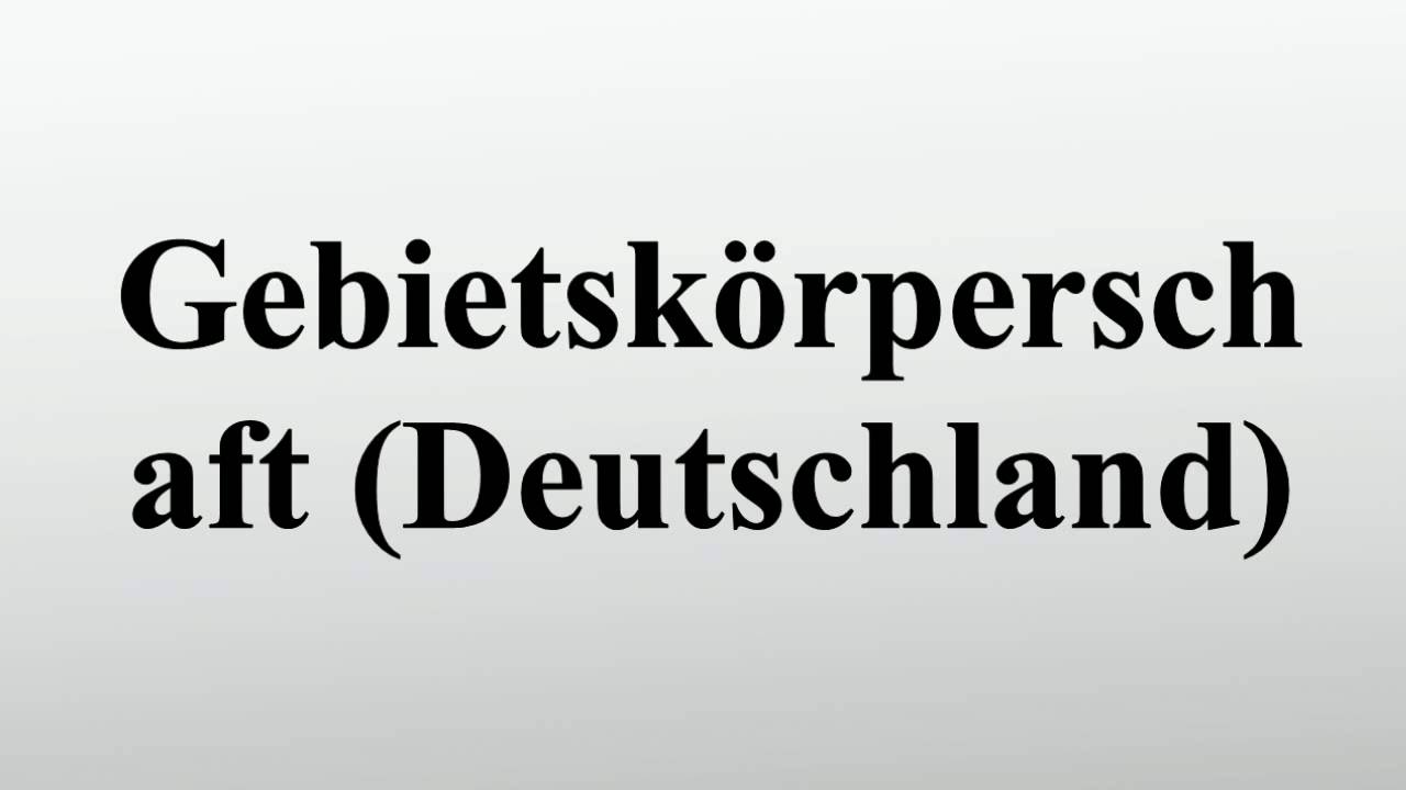 Gebietsk&ouml;rperschaft (Deutschland)