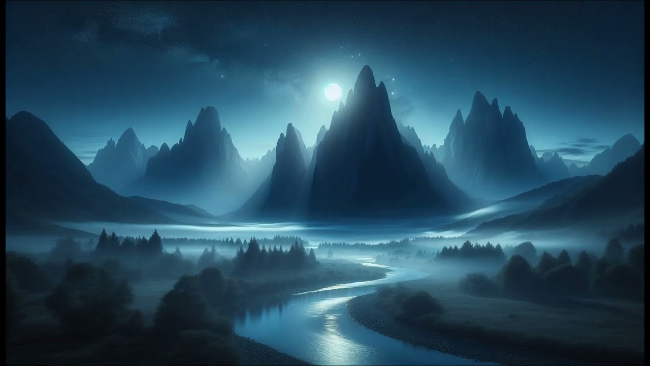 Moonlit mountains – Relaxing Piano Sleep Music | 1 Hour Calm Meditation