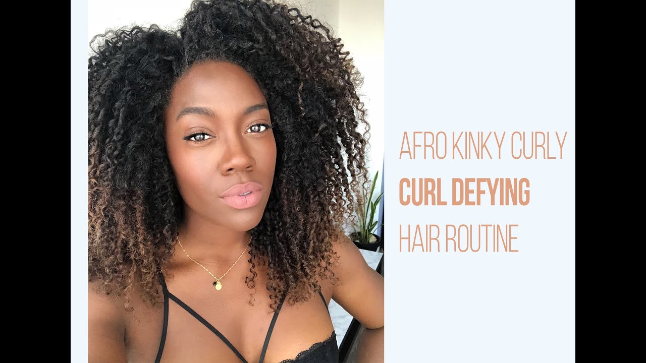 Afro curly hair routine. (Will last up to 3 weeks!)